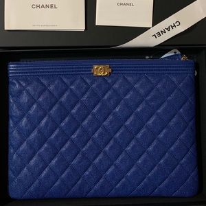 Chanel O Case Medium Limited  Dark Blue/Gold